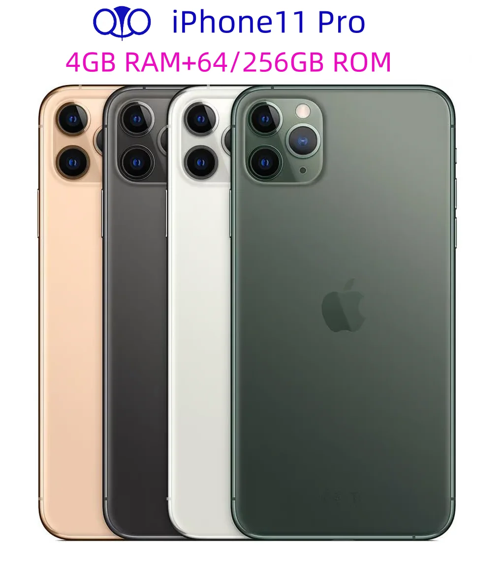 

Original Apple iPhone 11Pro 64/256 GB ROM 5.8" Super Retina OLED A13 IOS iPhone 11 Pro Face ID Genuine Unlocked 4G LTE Cellphone