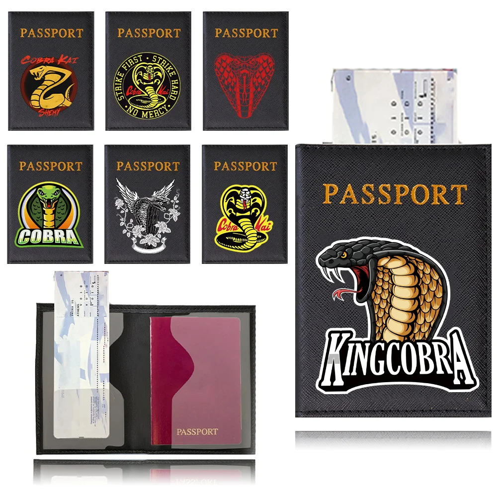 

Passport Holder Travel Wallet Leather Passport Cover Cards Travel Wallet Document Organizer Case Cobra Pattern