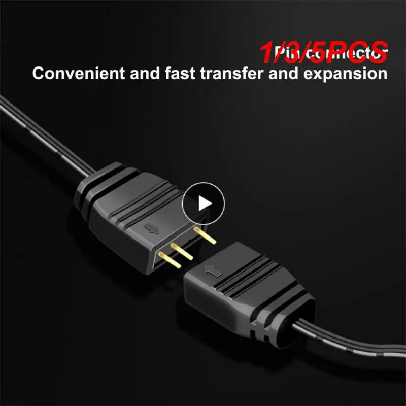 

1/3/5PCS ARGB Splitter 5V 3 Pin 1 to 4 Universal 33.5cm Mainboard ARGB Extension Cable with Protective for Desktop
