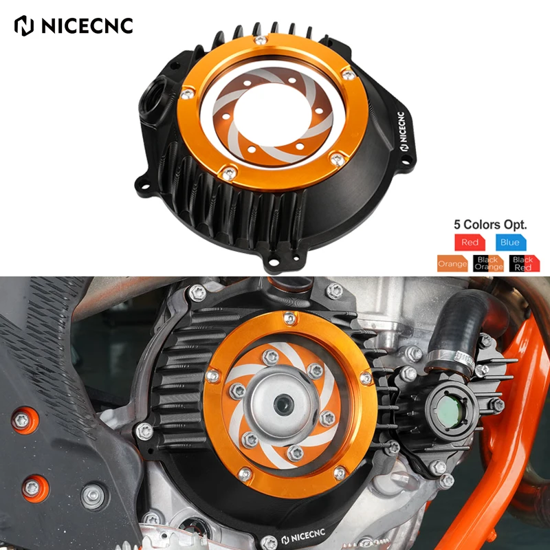 NiceCNC Engine Transparent Clutch Cover Guard For KTM 250 350 SX-F XC-F 2016-2021 250 350 EXC-F 2017-2023 350 XCF-W 2020-2022