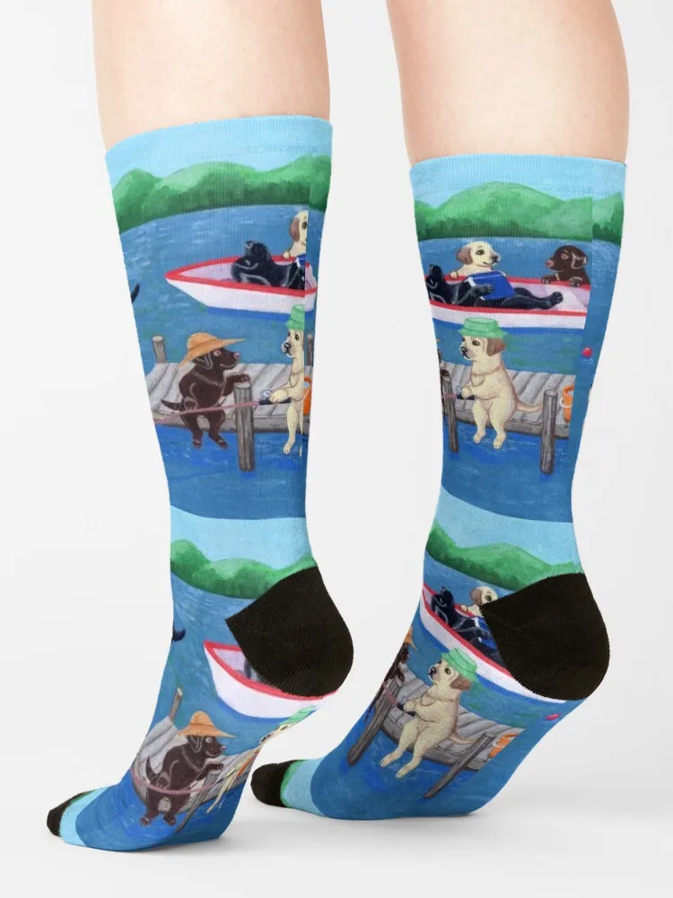 Lake Fun LabradorsSocks Anti-Slip Socks Men Socks