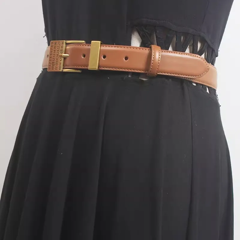 女性のための本革の脚,大きな装飾ベルト,バックル,r2639