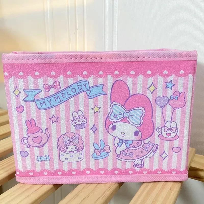 Sanrio My Melody Cinnamoroll почтовый Hello Kitty Kuromi аниме Kawaii Складная Настольная коробка для мелочей коробка для хранения милой девочки с сердцем