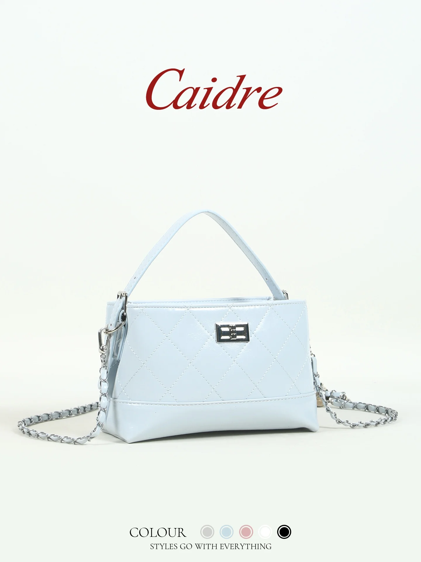 

Caidre Commuter Women's Tote Bag 2026 New Chain Handle Single Shoulder Crossbody Bag Korean Style Soft PU Leather Handbag