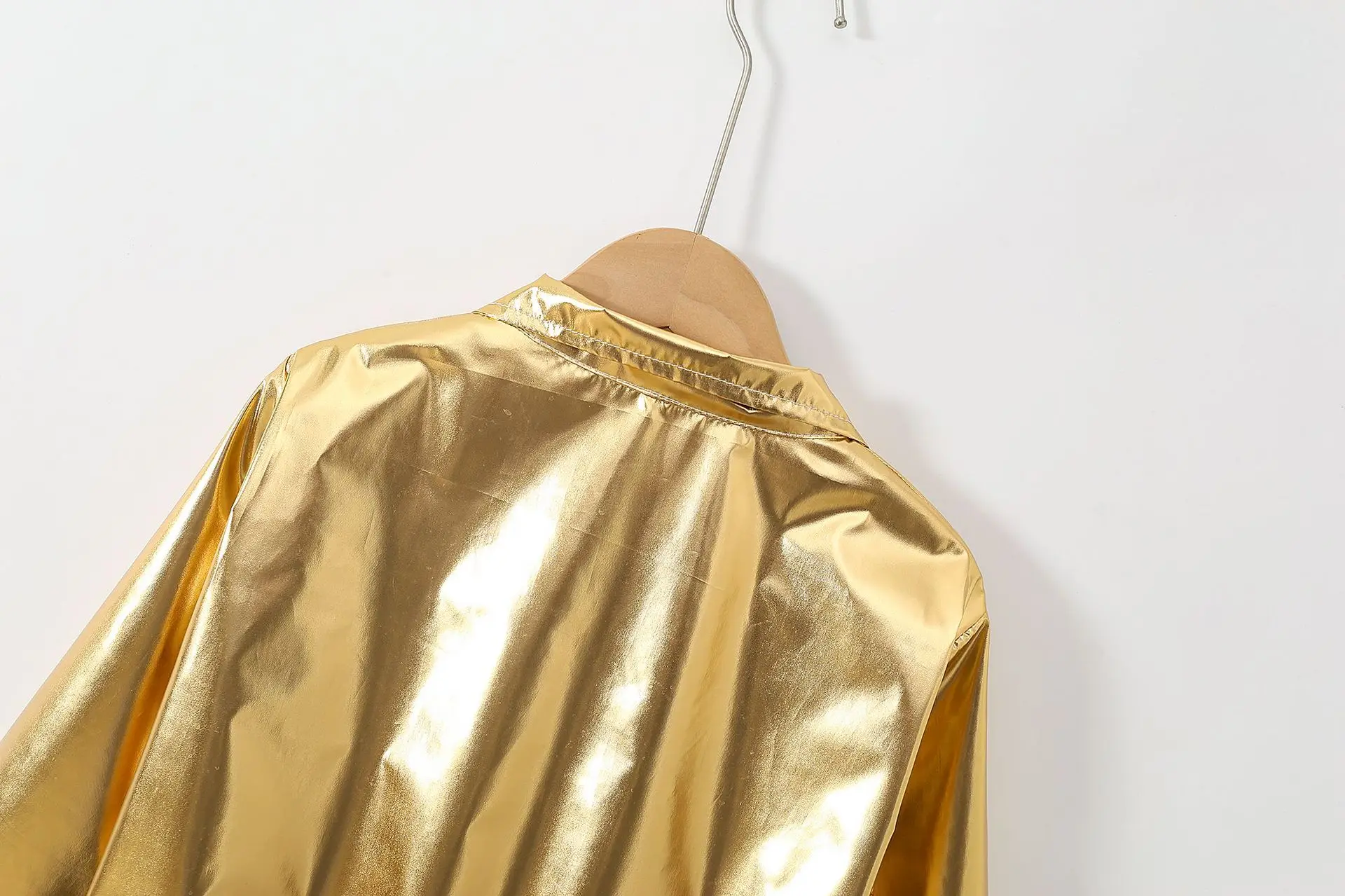 Mädchenjacke für 5-12 Jahre, Herbst, dünn, farbenfroh, glänzend, wasserdicht, Reißverschluss, Revers, Mädchen-Oberbekleidung, neue Kinderkleidung – Detail 26