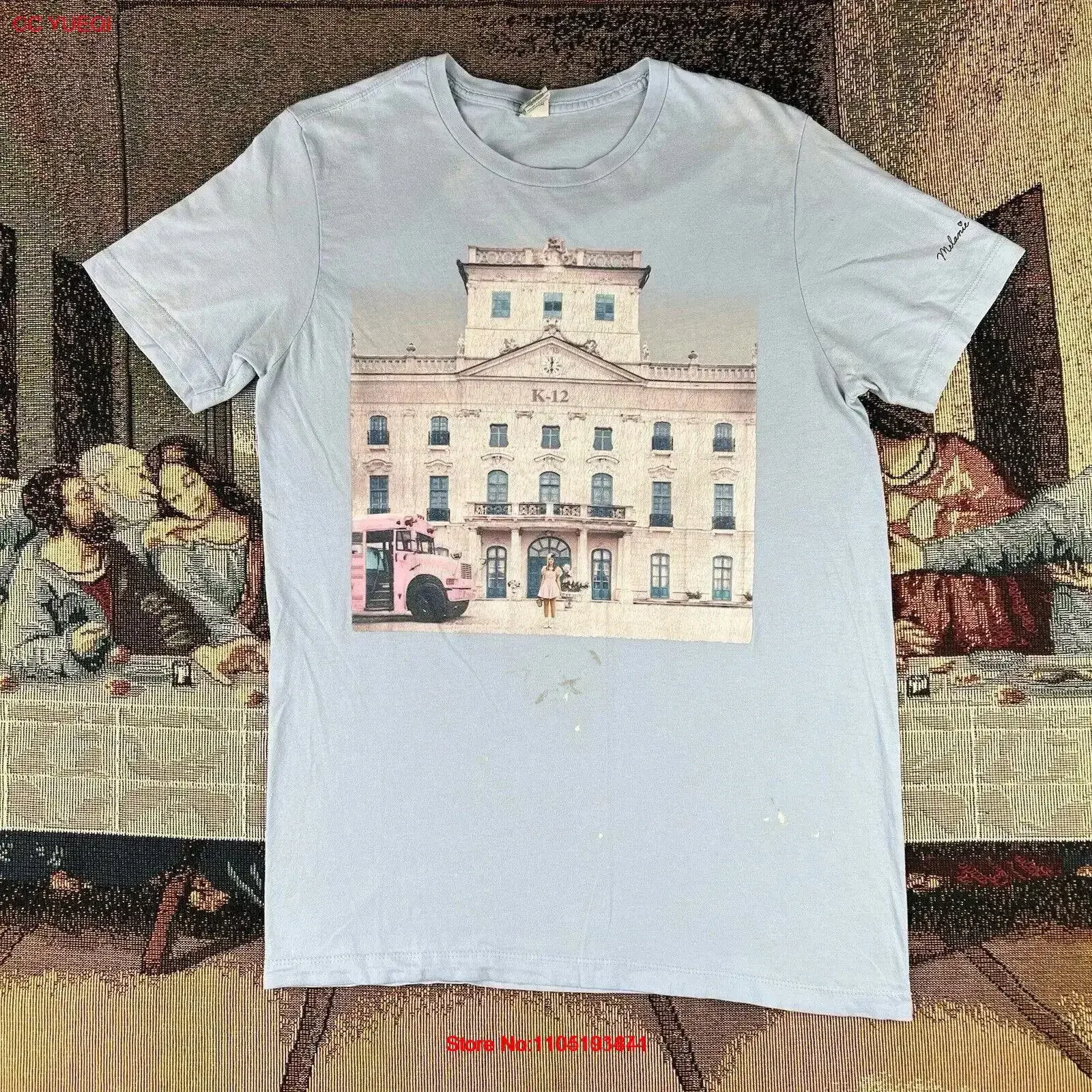 

Melanie Martinez K 12 EP T Shirt Blue Rare Size Medium Crybaby vintage Washed Stylish graphic homme Stretched designer clothes