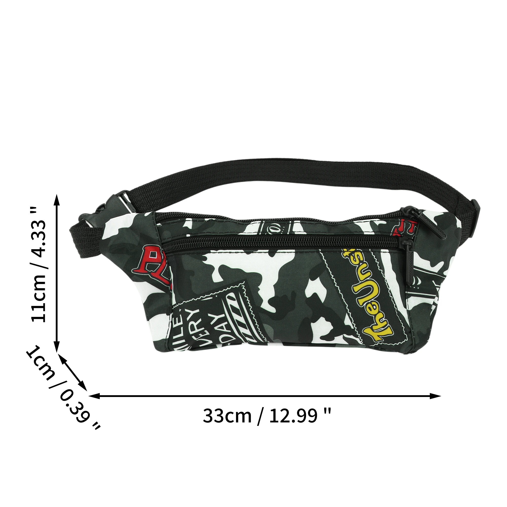 X Autohaux Thin Camo Fanny Pack رمادي 1 قطعة #3