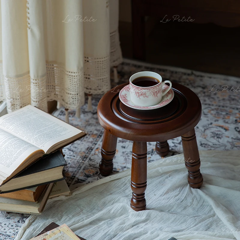 

Retro small bench home living room bedroom low stool medium ancient style sofa entrance shoe change stool solid wood
