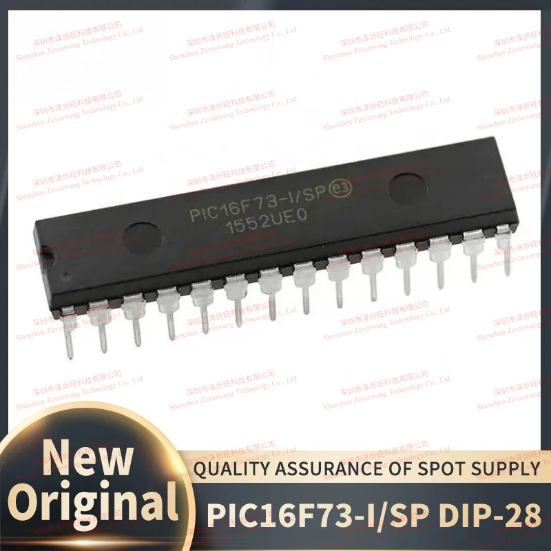 (10piece)100% New Original PIC16F73-I/SP PIC16F73 Inline DIP-28 8-bit Microcontroller MCU Chipse