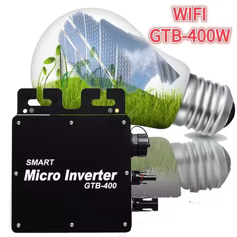 ABWG-Grid Tie Solar Inverter 400W Intelligent Microinverter 22-50VDC MPPT IP65 WiFi Pure Sine Wave Converter for 110V