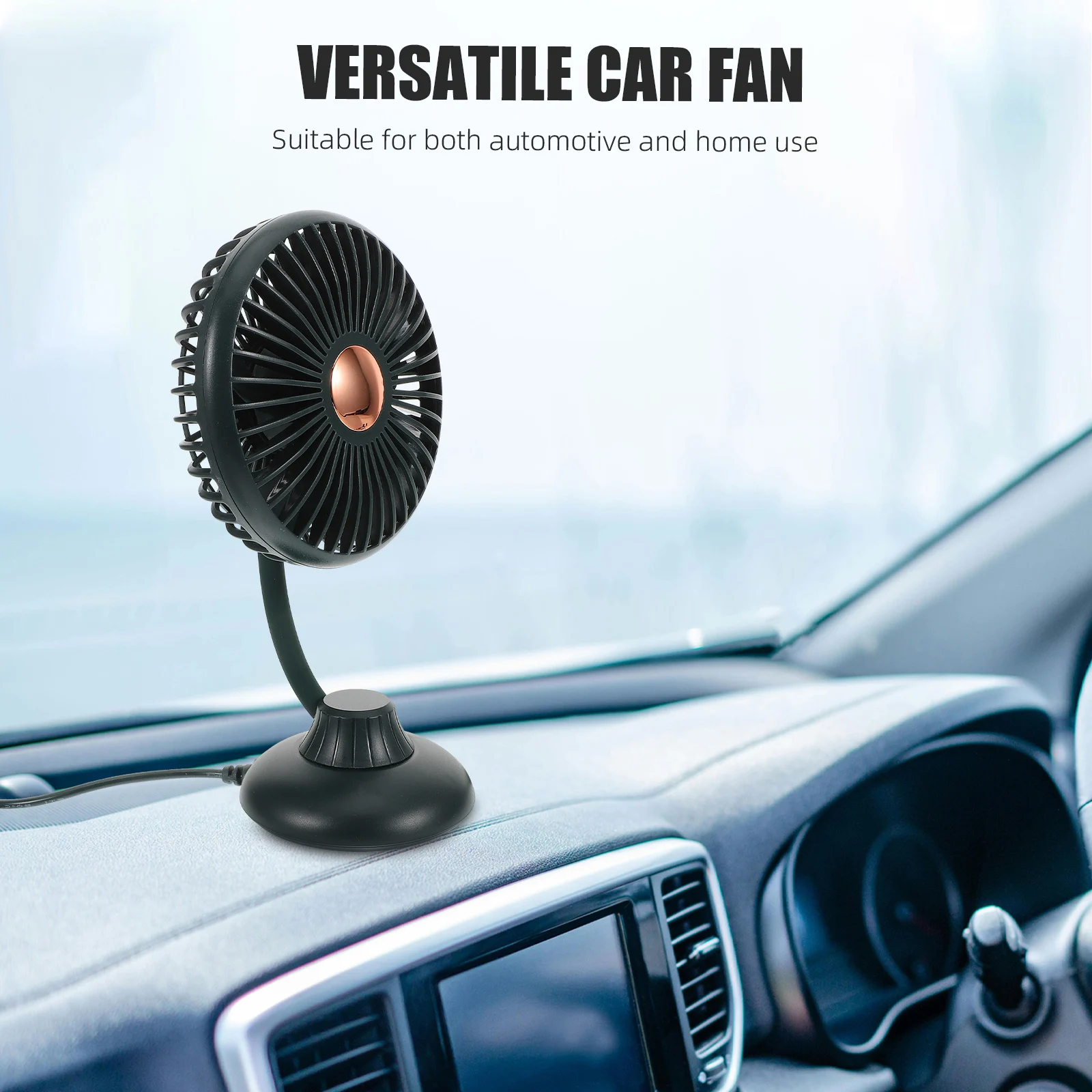 

Multifunctional Car Auto Electric for Vehicle Dashboard Mini Portable Quiet Dual Use Home Cooling Circulation Golf Cart