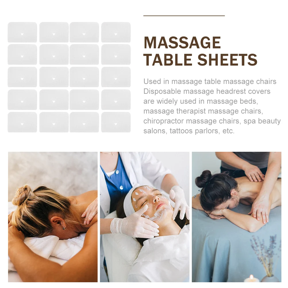 

100 Pcs Disposable Headrest Cover Pillow Hole Design Massage Table Sheets U shaped Covers Salon Non woven Lightweight