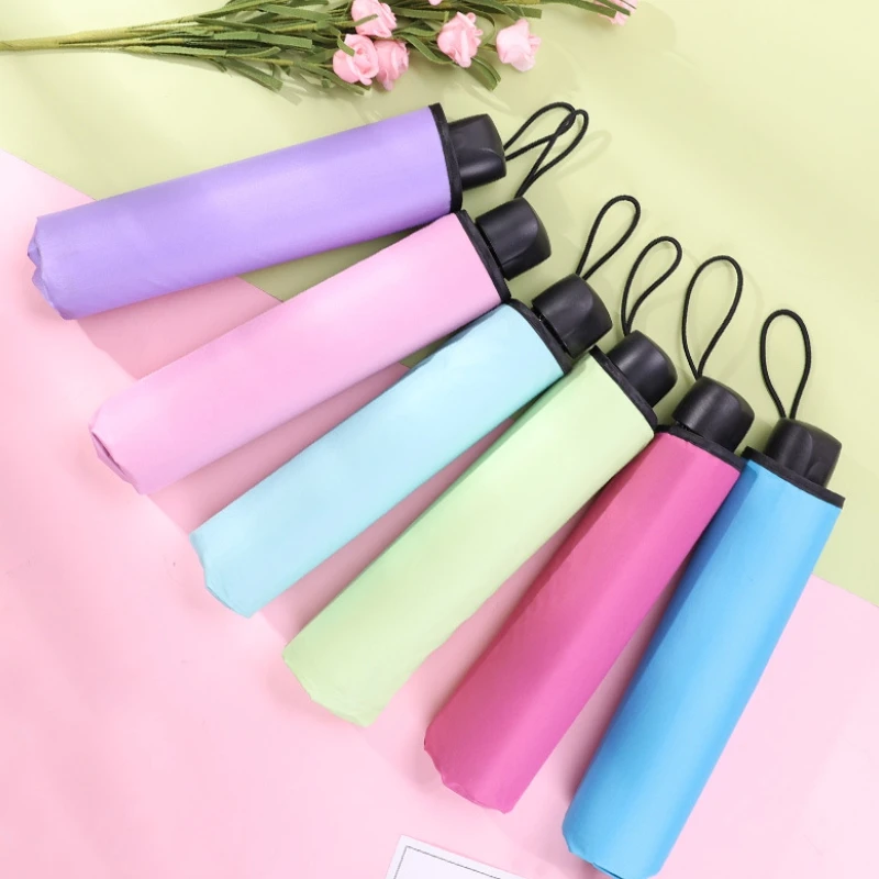 Shine Dual-use Umbrella, Water Blossom Flowering Folding Manual Umbrella