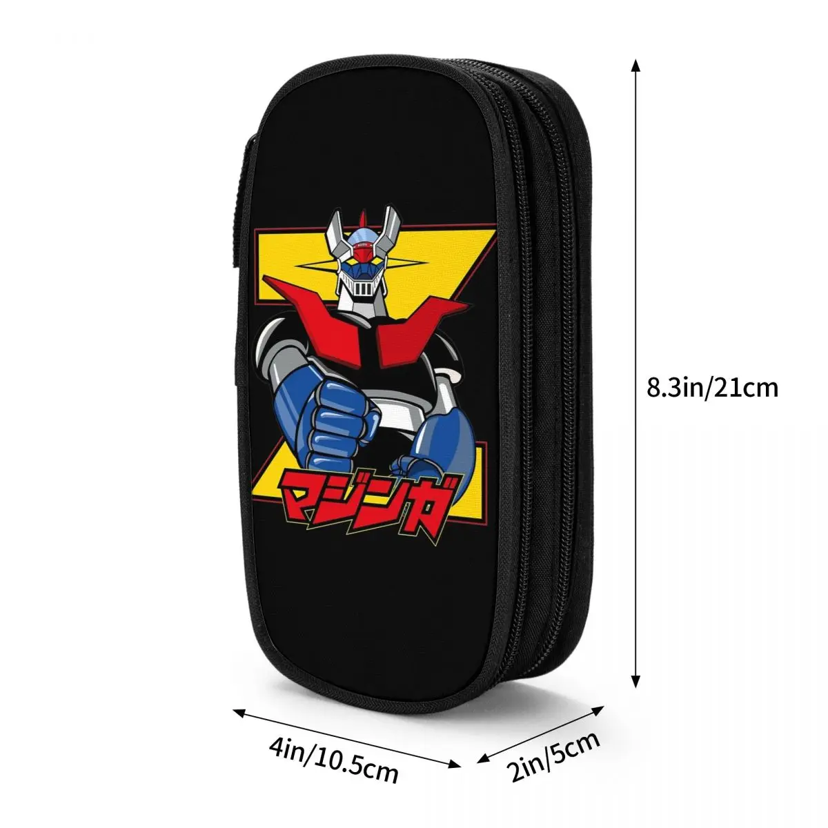 Imagem -06 - Mazinger z Robot Pencil Case Creative Pen Box Grandes Bolsas de Armazenamento Estudantes e Estudantes da Escola Presente Pencil Pouch