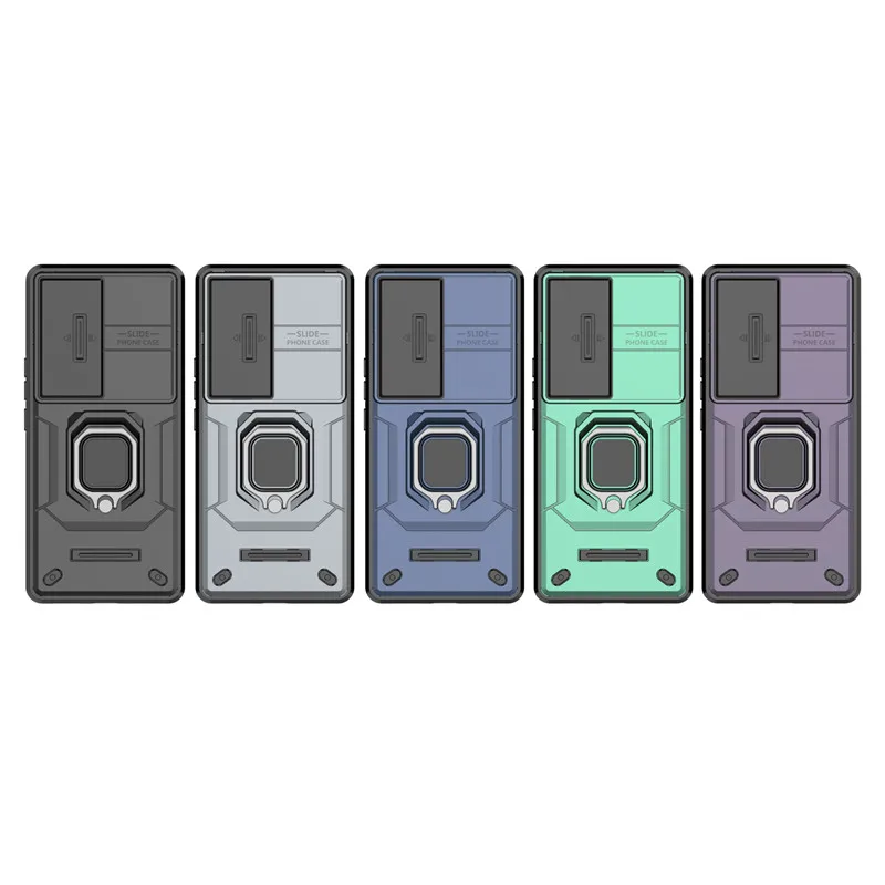 For Vivo V30 Pro Case Vivo V30 V30 Pro 5G Cover Slide Camera Len Phone Case Armor PC Shockproof Stand Holder Protective Cover