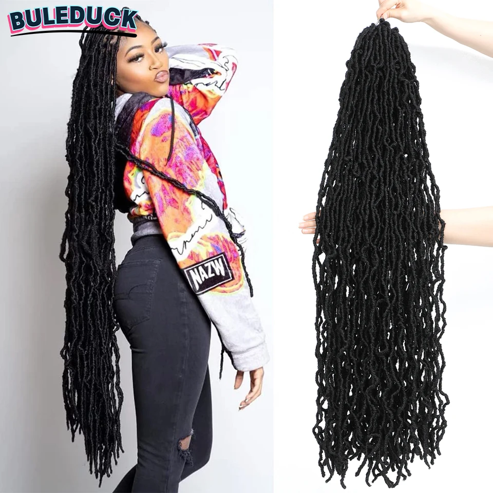 36 Inch Faux Locs Crochet Hair Pre Looped Faux Locs Crochet Braids Synthetic Butterfly Crochet Hair for Black Women 21Strands/Pc