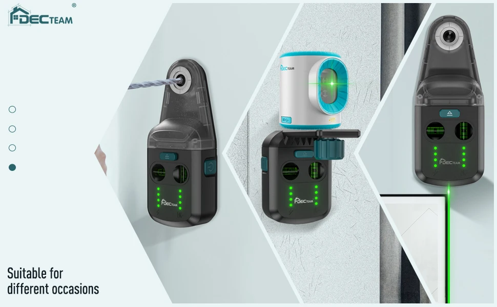 Grüner Laser Level Decteam Elektrischer Bohrstaubsammler 3-in-1-Wandsauger mit Saugfunktion, Vakuumbox, Reinigungswerkzeug, Laserhalterung PQH05G – Detail 9