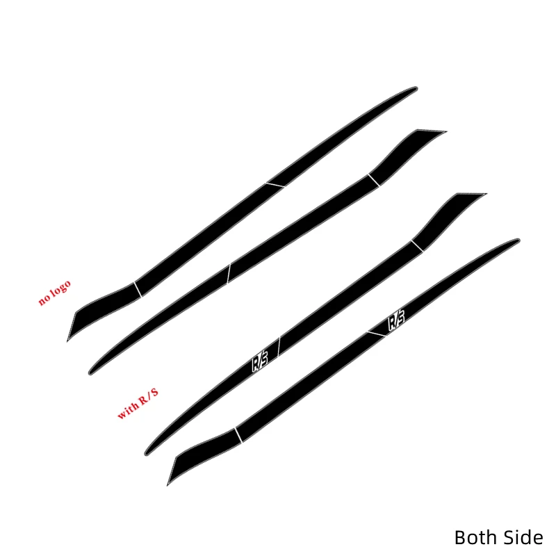 2pcs Car Body Side Accent Stripes for Dodge Challenger 2008-2023 RS Waistline Waterproof Decal Graphics Vinyl Tuning Stickers view 5