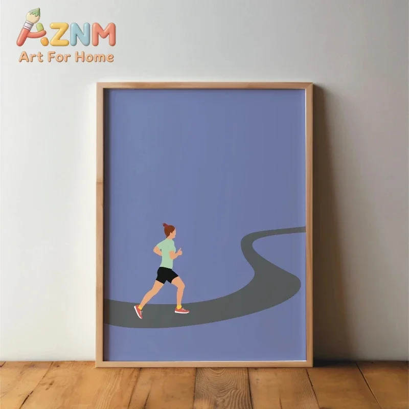 1pc frameless Cyclist Racing Bike Weightlifting Footballer Yoga Sports Lovers Poster Print Wall Art Pictures Canvas Room Home De