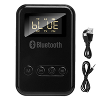 Portable 2in1 Bluetooth 5.0 Transmitter Receiver Wireless Audio Adapter FM Digital Display Car Home Use Dual Mode Quick Pairing