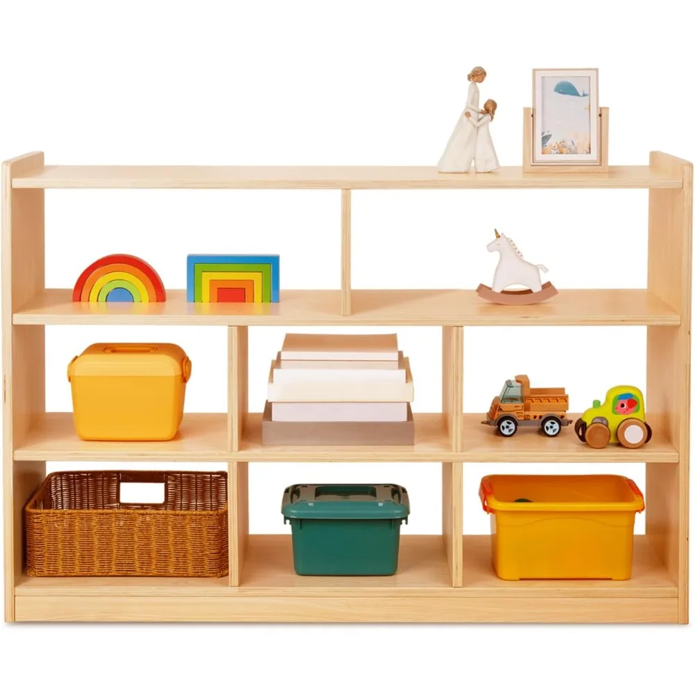 

Shelf Toy Organizers and Storage, Compartment Wood Storage Cabinet, Montessori Bookshelf for Kids Room, Playroom, Nursery