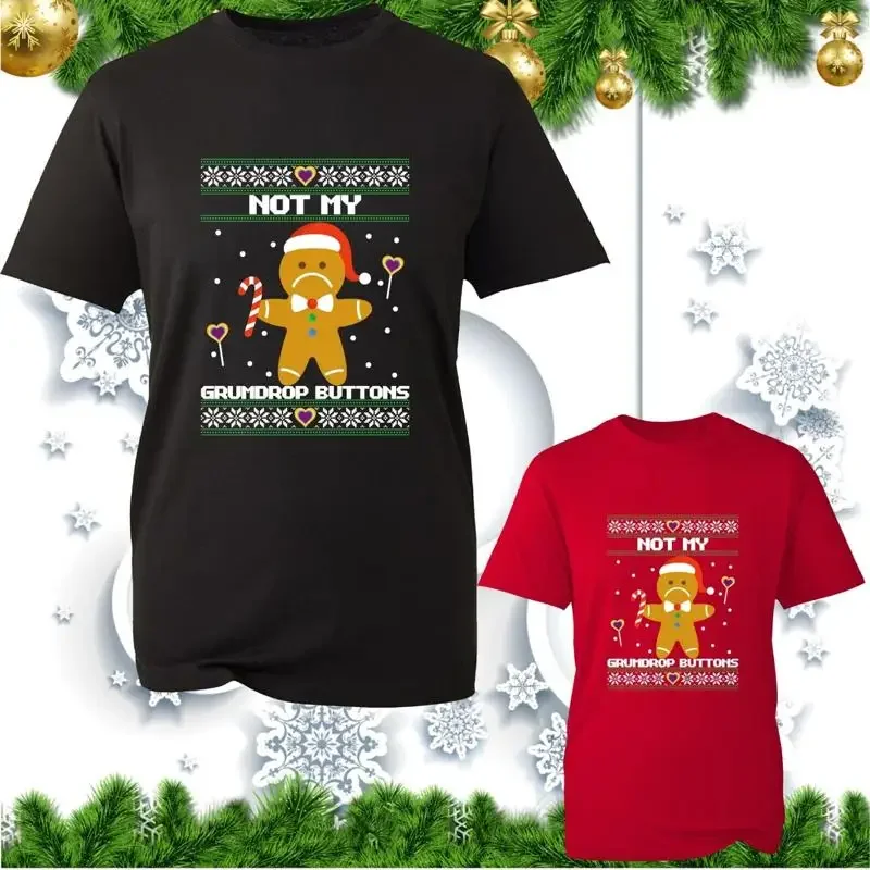 Gingerbread Man Christmas T Shirt Not My Gumdrop Buttons Xmas Gingers Top