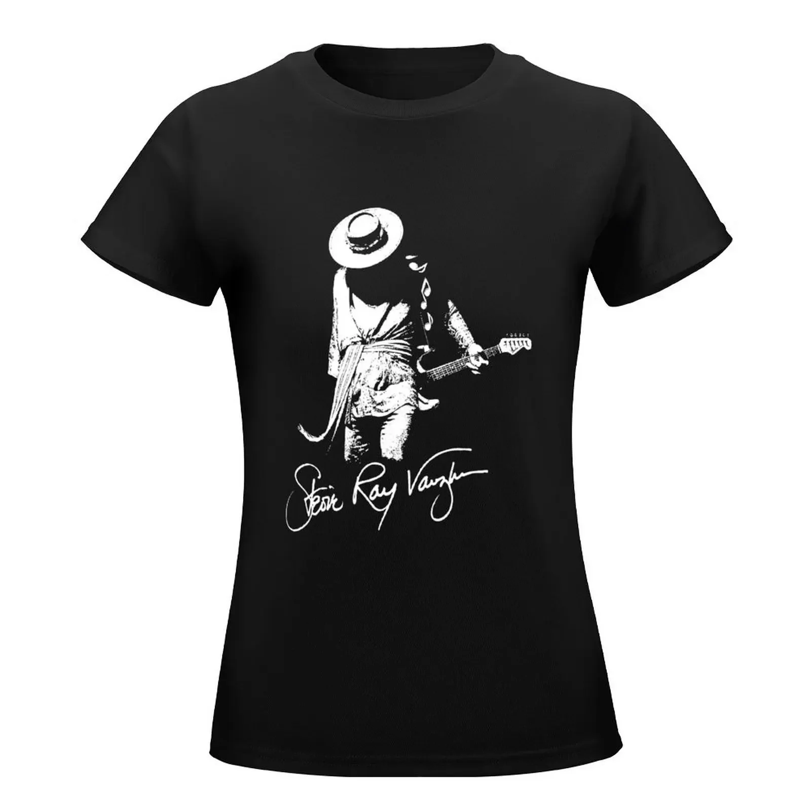 SRV Vintage Stevie Ray Vaughan Gifts for Fans T-Shirt Female clothing korean fashion tops Women