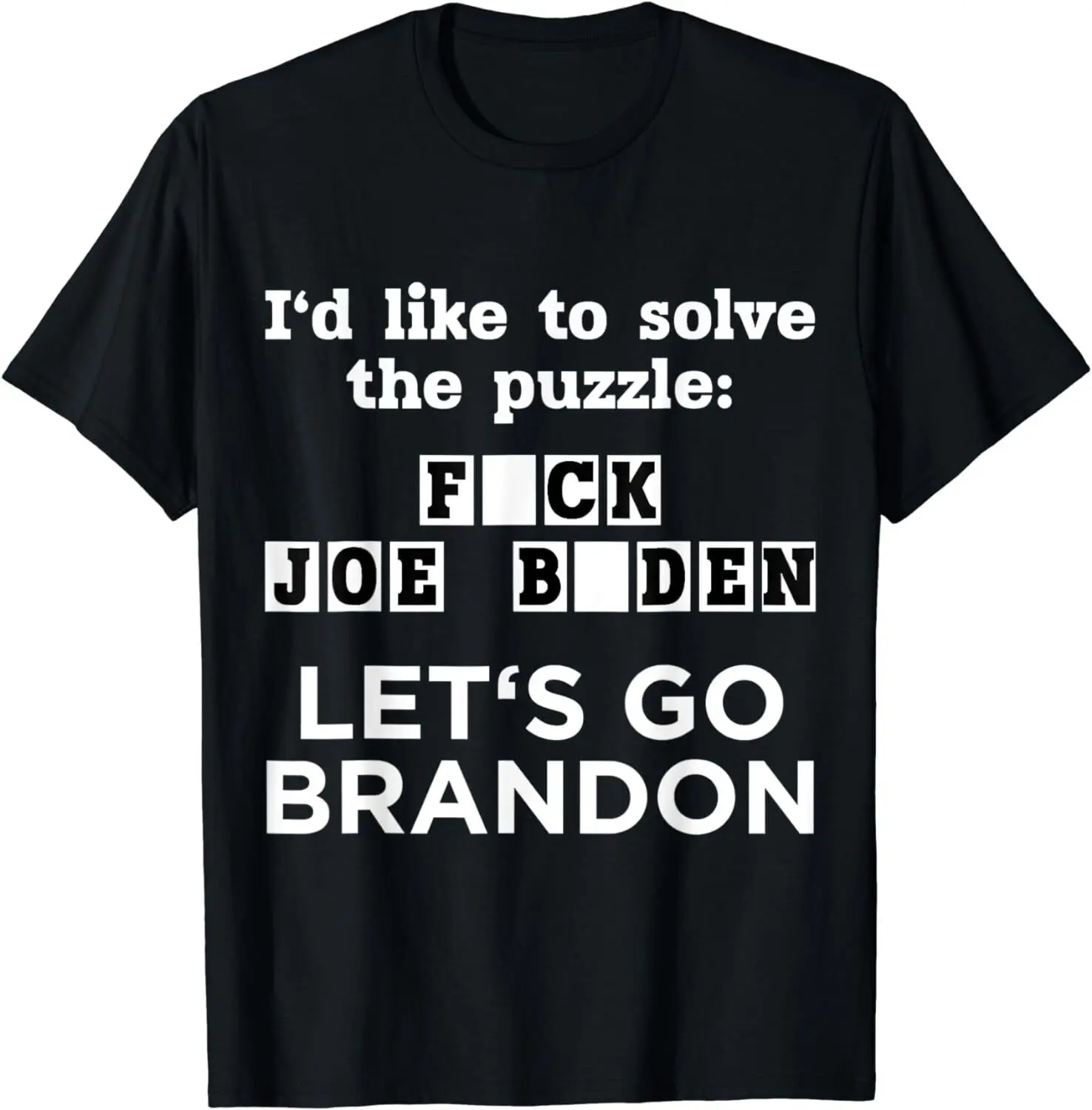 

NEW LIMITED Let's Go Brandon US Solve The Puzzle T-Shirt