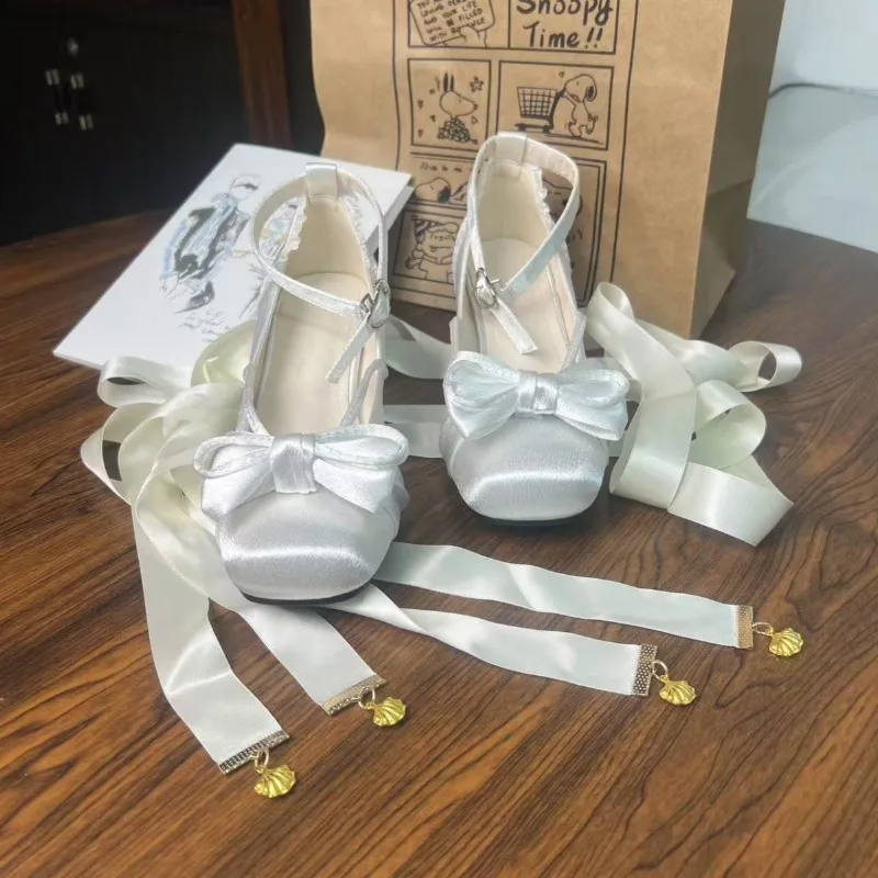 

New Women's Mary Jane Shoes Elegant French Style High Heels for Woman Exquisite Lolita Casual Shoes Designer Shoes Zapatos Mujer