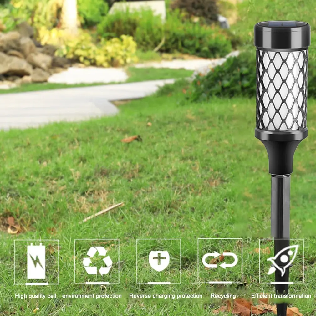 LED Solar Light Garden Solar Landscape PathwLandscape Pathway Light lampada da prato solare per Patio Yard Path Walkway Decor lampada solare