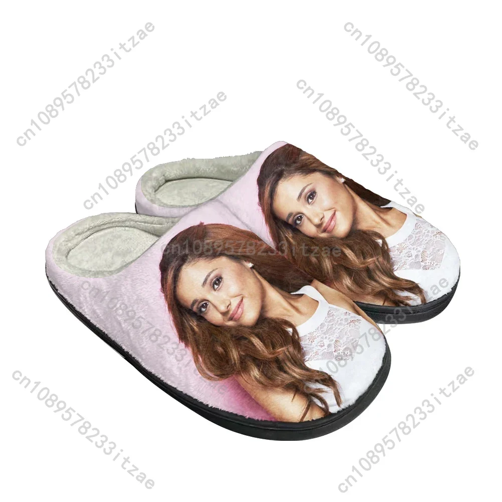 Hot Ariana Latest Fashion Cotton Custom Slippers Mens Womens Teenager Plush Casual Keep Warm Shoes Thermal Comfortable Slipper