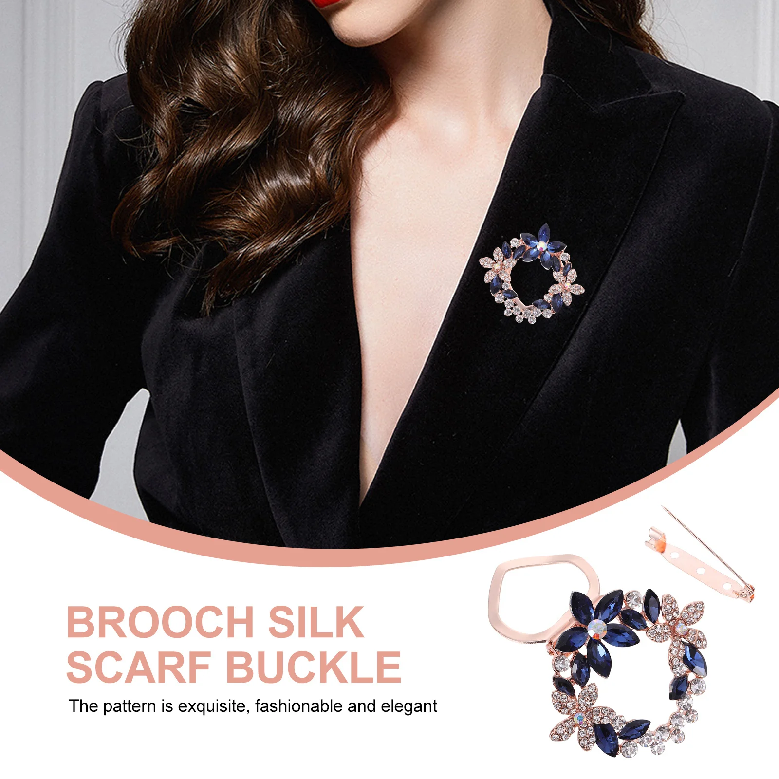 

1Pcs Scarf Buckle Elegant Creative Scarf Holder Fashion Clothing Corsage Brooch Gift Girl Breast Pin Clothing Corsage