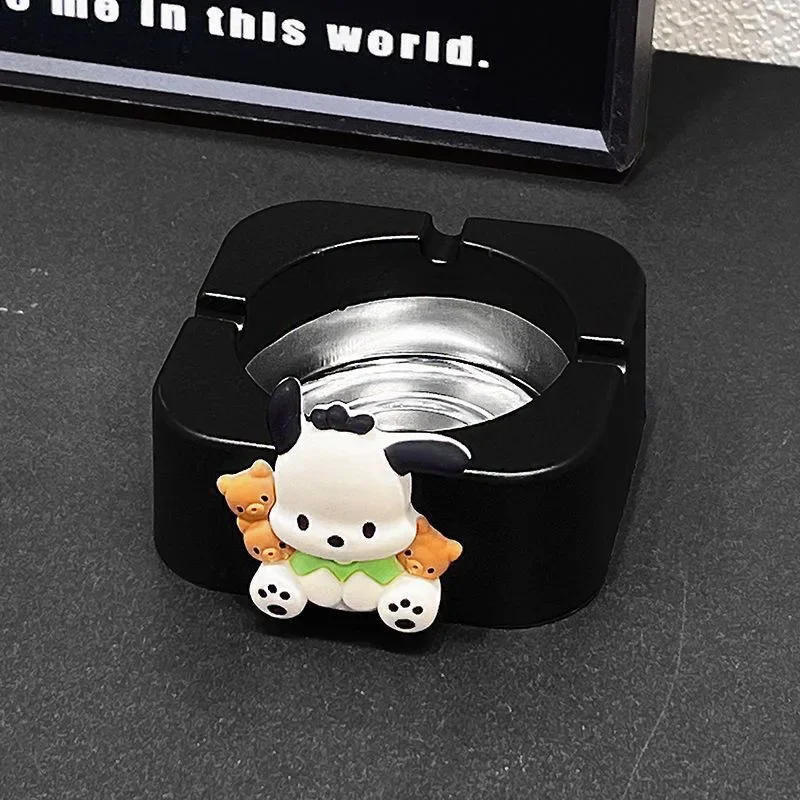 Kawaii Hello Kitty Y2k Ashtray Cute Cartoon Ceramics Creative Home Room Bedroom Office Anime Accessories Simple Ashtray Toy Gift