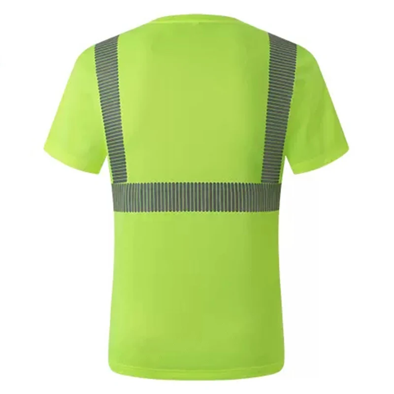 Hi Vis t Shirt Safety Shirt with Reflector Summer Quick Dry t Shirt Man High Visibility Work Shirt