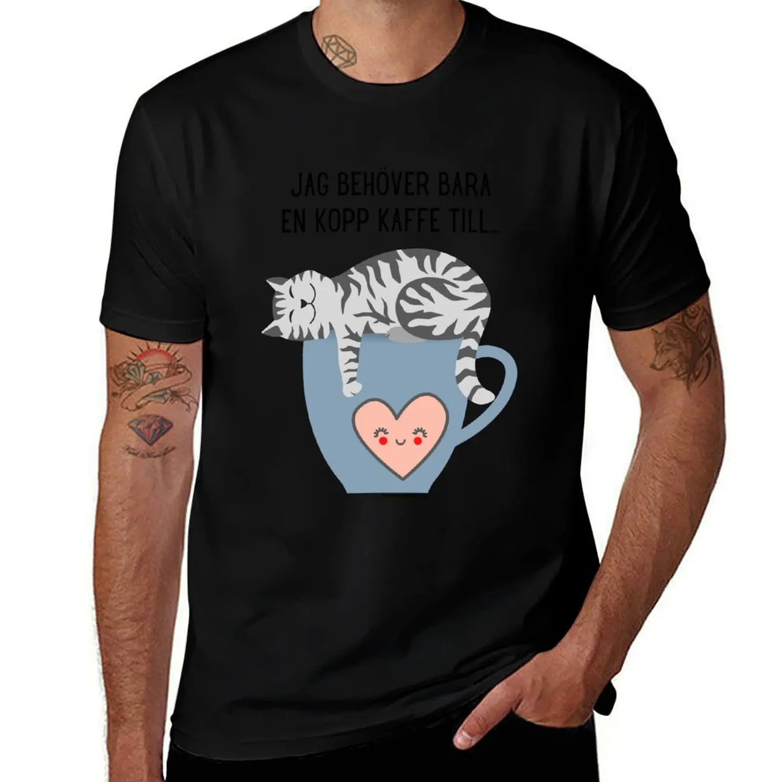 

En Kopp Kaffe Till - One More Cup of Coffee (Svenska) T-Shirt luxury t-shirt boys whites tops funny t shirts men