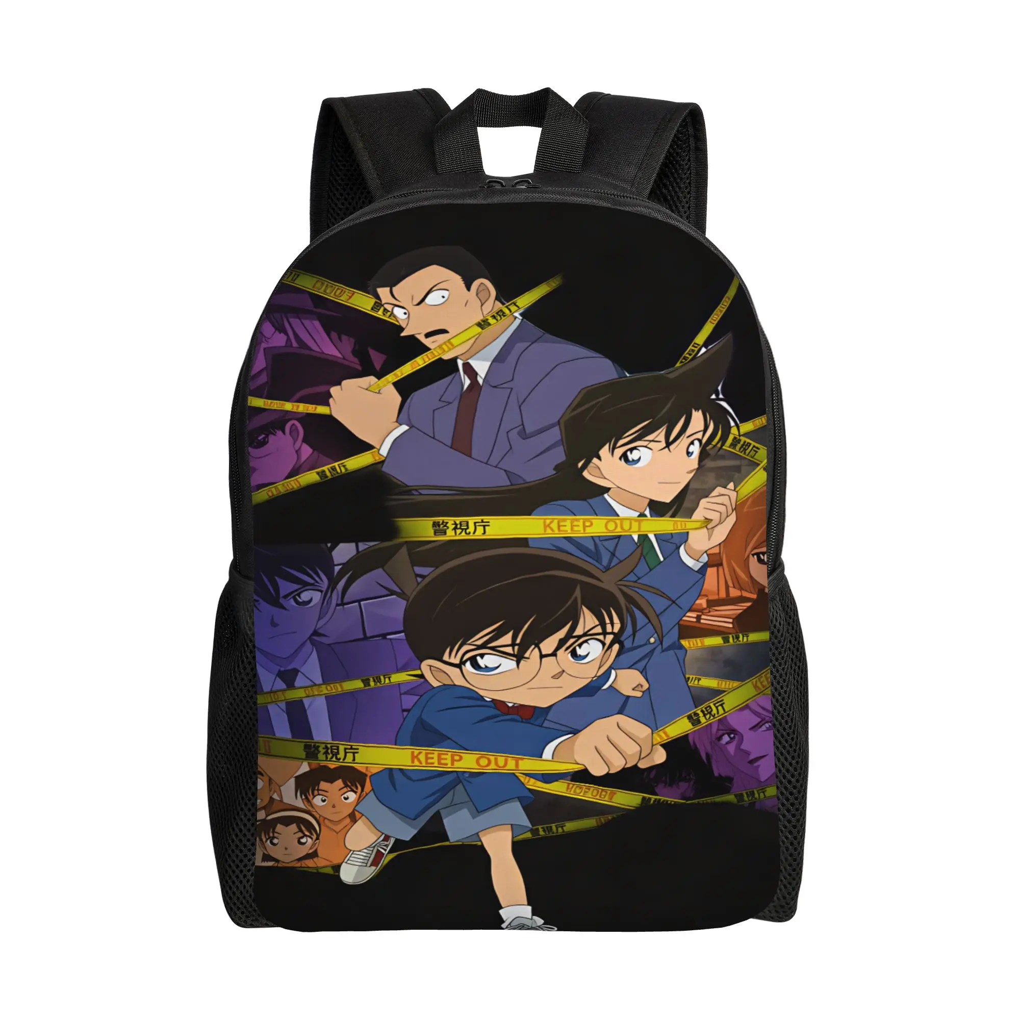 Detectives Conans Backpack  College Backpacks Male Novelty School Bags Designer Soft Rucksack