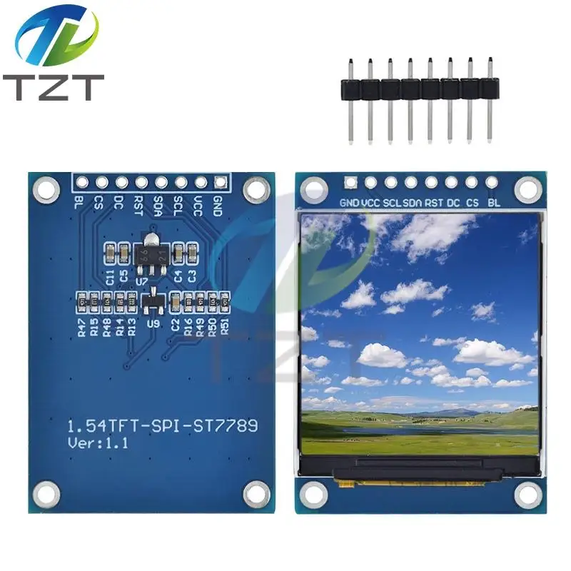 1/2/3PCS 1.54 Inch 1.54" Full Color TFT Display Module HD IPS LCD LED Screen 240x240 SPI Interface ST7789 For Arduino