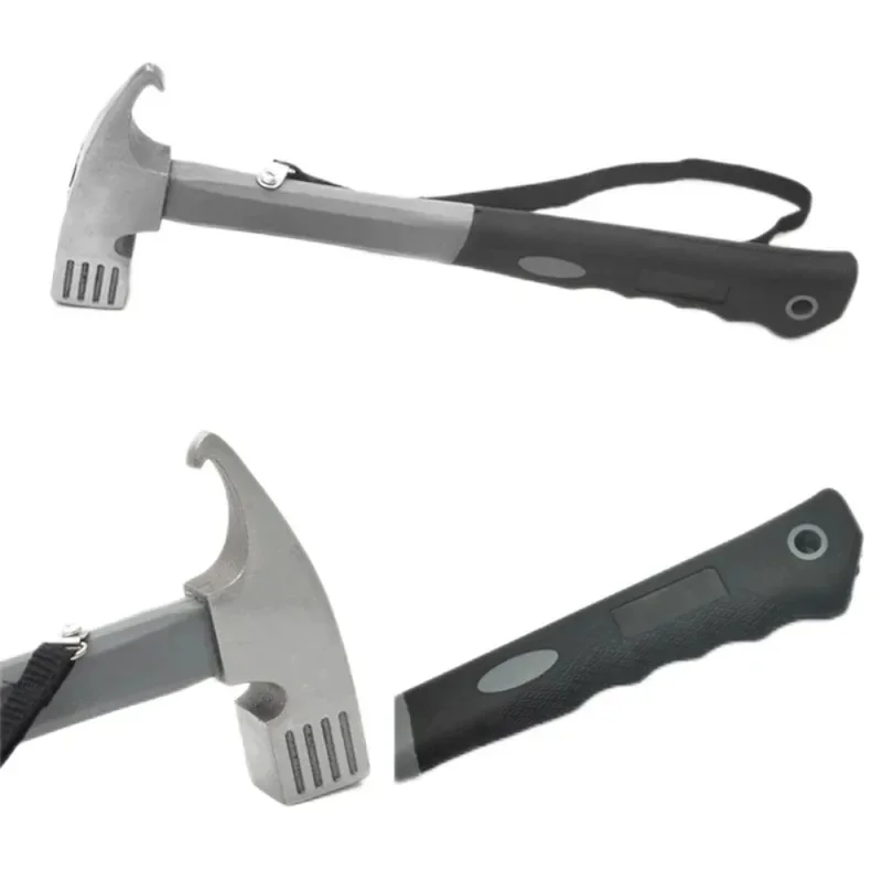 High Carbon Steel Tent Hammer Camping Multifunctional Hand Hammer For Outdoor Tent Stakes