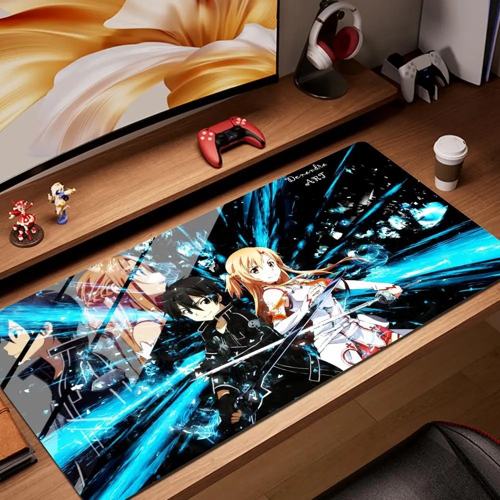 

Large Mouse Pad Sword Art Online Gaming Accessories Keyboard Desk Mat Pc Gamer Computer Cabinet ковер Deskmat Anime Mousepad Xxl