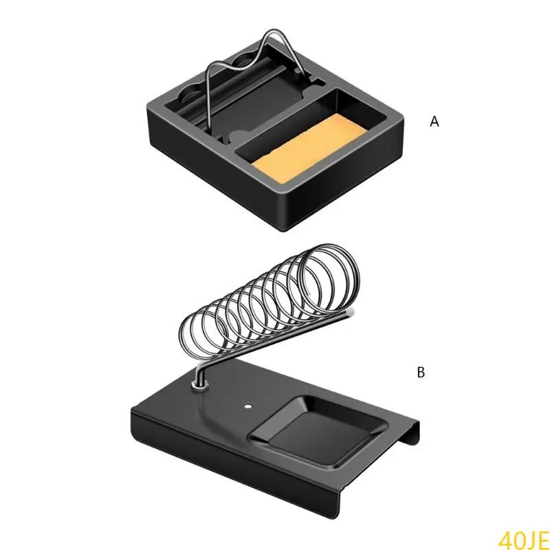 40JE Portable Solder Iron Stand Spring Holder Station Solder Guns Sponge Metal Soldering Station Rework Tools