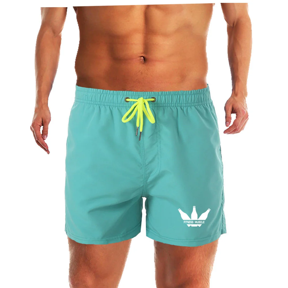 New Hot Summer Swim Trunks Sport Gym Running Shorts Male Beachwear Luxury Beach Shorts Quick Dry Men Mesh Lining Beach Shorts