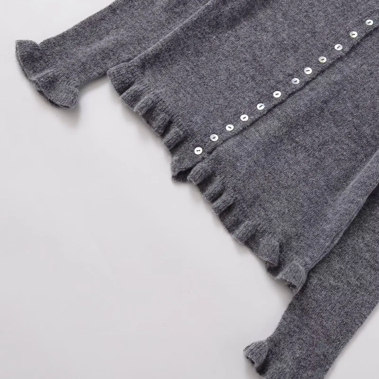 

Модный вязаный женский топ Long Sve с воротником, многослойный декоративный дизайн, осенний новый Sle JNLEAOG, полиэфирное волокно