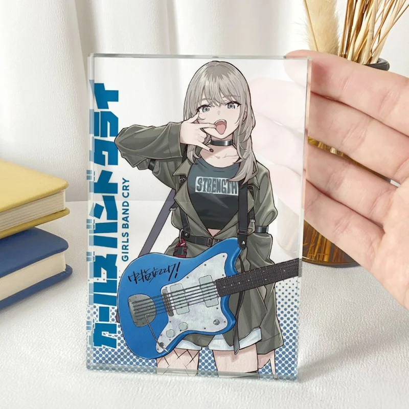 

In Stock Girls Band Cry Anime Figure Acrylic Standee Crystal Display Stand Desktop Decor Gift For Fans