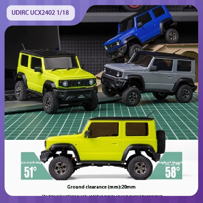 

UDIRC UCX2402 1/18 Rc Car 2.4G Climbing Car Jimny 4CH Professional Off-Road Remote Control Car Adult Children'S Toys And Gifts