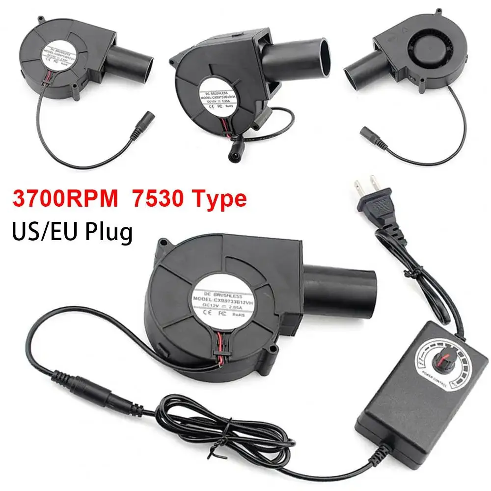 

1 шт. прочный маленький двигатель для барбекю, 3700 об/мин с регулятором скорости, вентилятор для барбекю, 220 В/110 В, тип 7530, воздуходувка