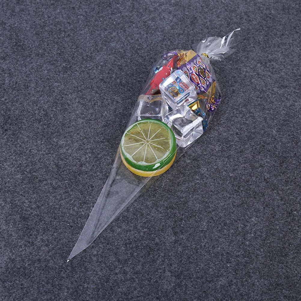 

200pcs Triangle Packaging Bag Sealable Resealable Food Storage Candy Bags Snack Container Home Party Triangle Design Gift