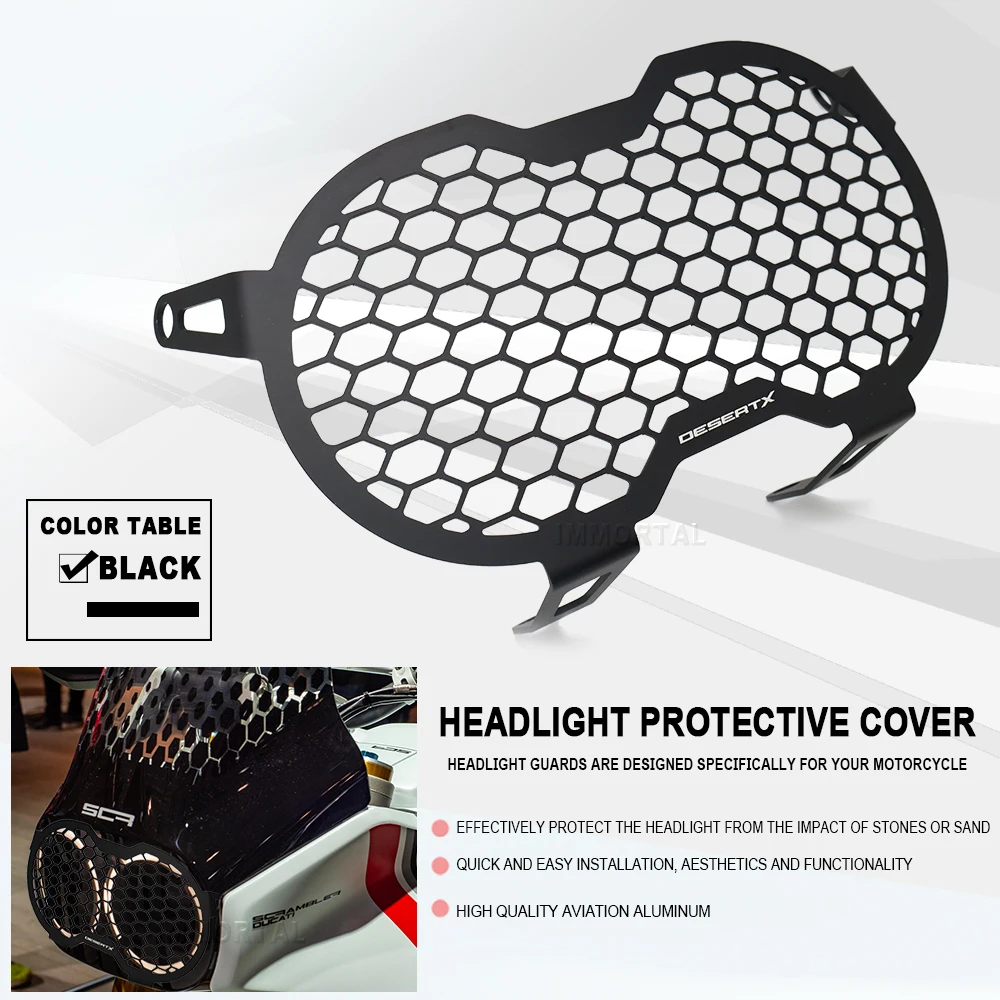 

Headlight Guard Headlight Protector Cover Motorcycle Headlight Grille Protector For Ducati DesertX Adventure Desert X 2022 2023