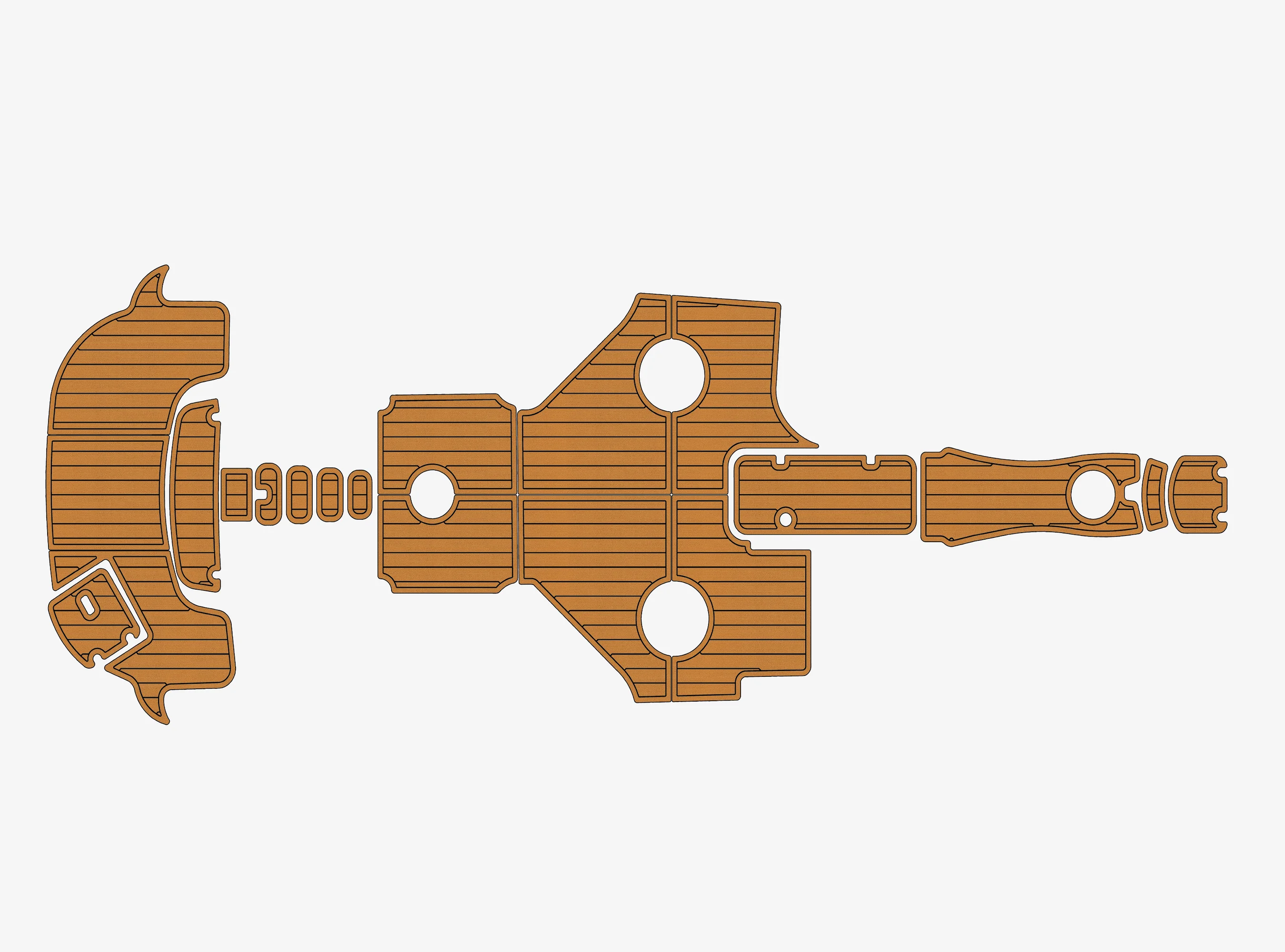 

2011-2017 Stingray 250 LR 1/4" 6mm EVA foam Non-Slip PVC Teak Decking marine Mat seadek aqua carpet Marine Floor