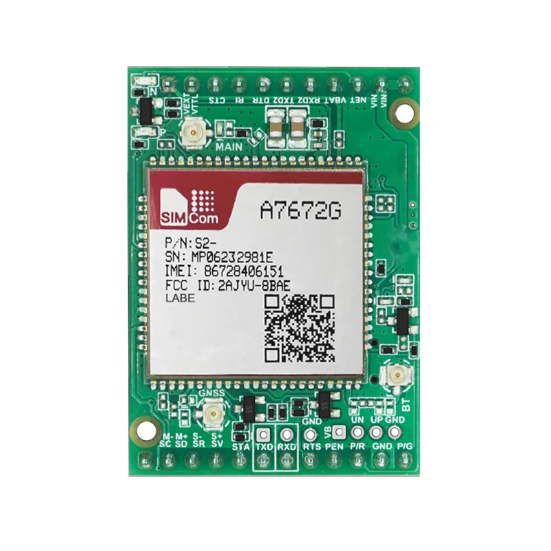 Imagem -03 - Simcom-placa de Desenvolvimento de Banda Global Lte Cat1 4g A7672g 1pc