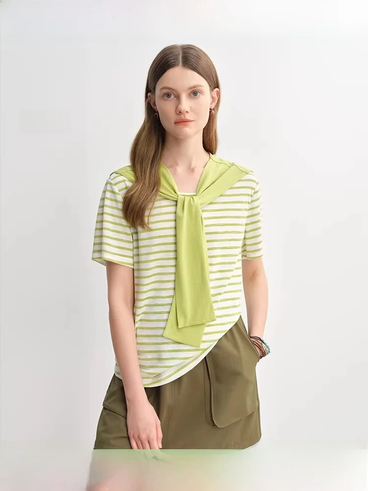 

Модный полосатый повседневный комплект больших размеров: женская одежда из новой летней коллекции – молодежный топ и юбка для стройного силуэта